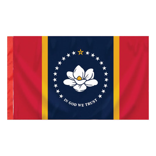 3x5 Mississippi State Indoor Flag with Polehem Sleeve