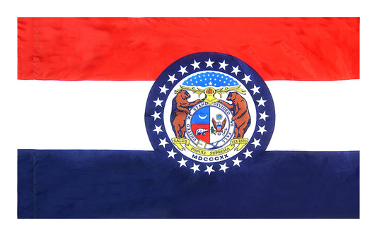 3x5 Missouri State Indoor Flag with Polehem Sleeve