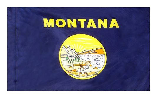 3x5 Montana State Indoor Flag with Polehem Sleeve