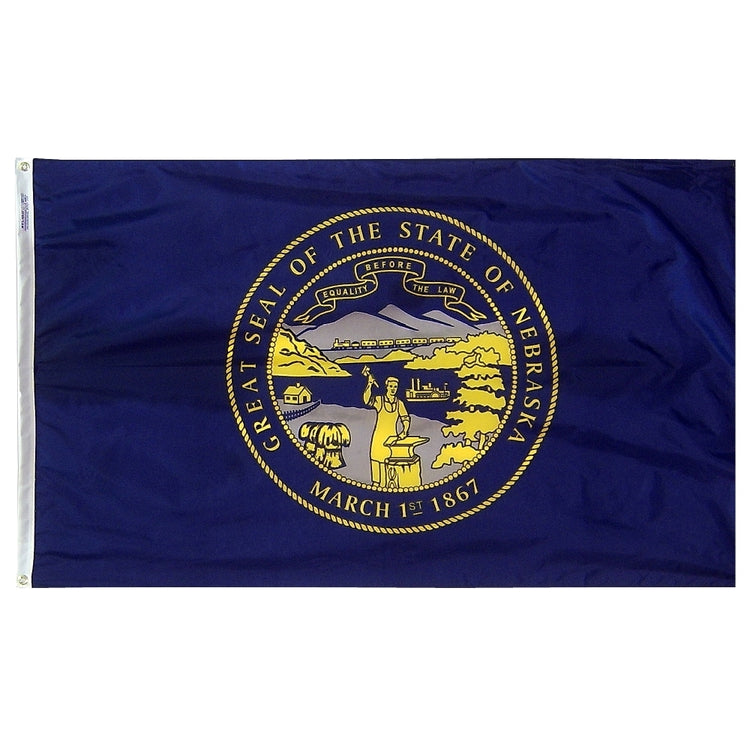 12"x18" Nebraska State Outdoor Nylon Flag