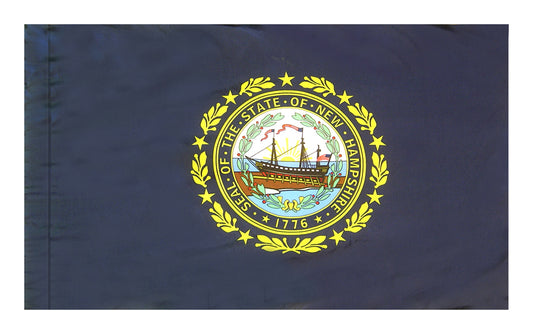 3x5 New Hampshire State Indoor Flag with Polehem Sleeve