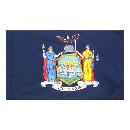 3x5 New York State Indoor Flag with Polehem Sleeve