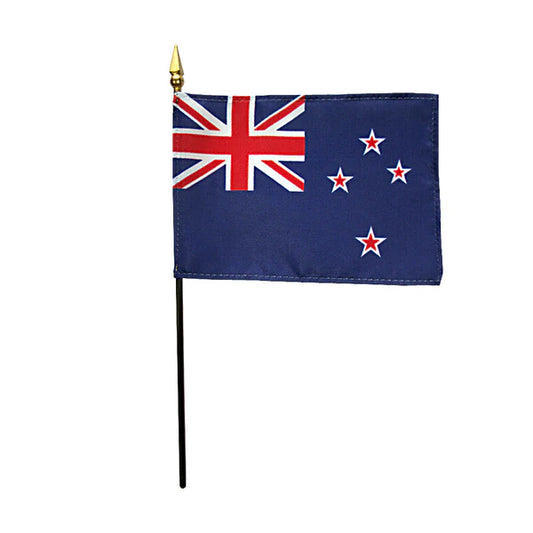 4"x6" New Zealand Poly-Silk Handheld Stick Flag