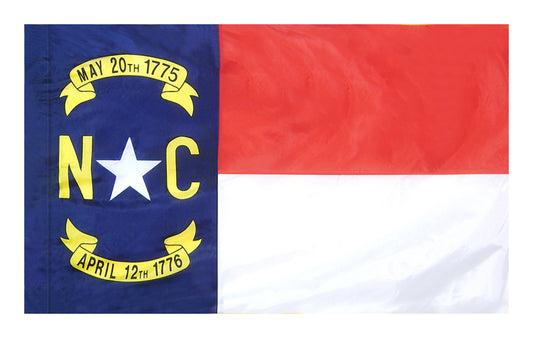 3x5 North Carolina State Indoor Flag with Polehem Sleeve