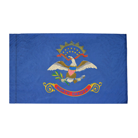 3x5 North Dakota State Indoor Flag with Polehem Sleeve