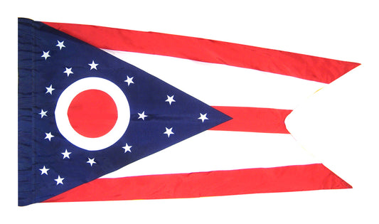 3x5 Ohio State Indoor Flag with Polehem Sleeve