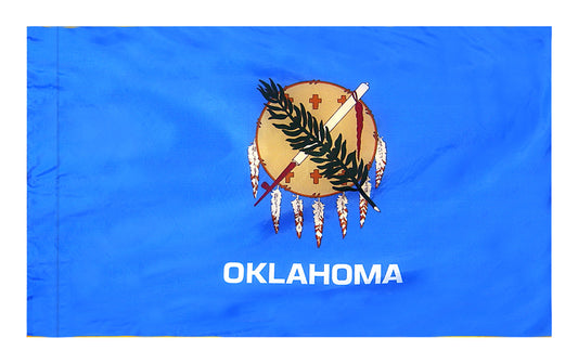 3x5 Oklahoma State Indoor Flag with Polehem Sleeve