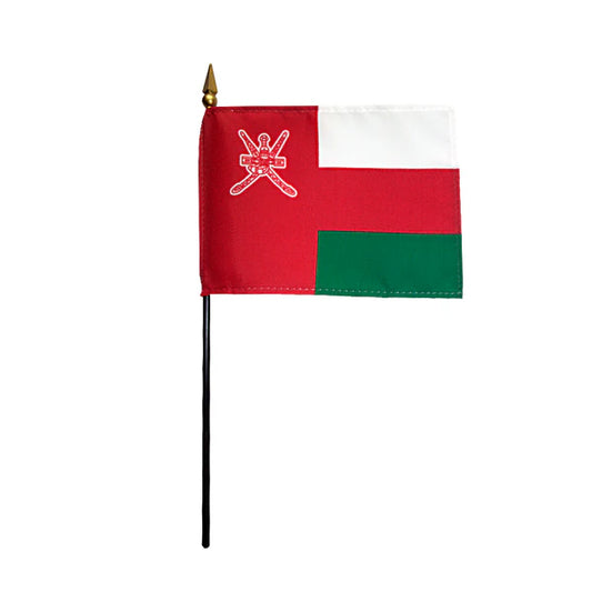 4"x6" Oman Poly-Silk Handheld Stick Flag