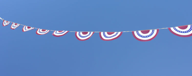 9"x12" Stars & Stripes Patriotic Bunting Pennant String - 60'
