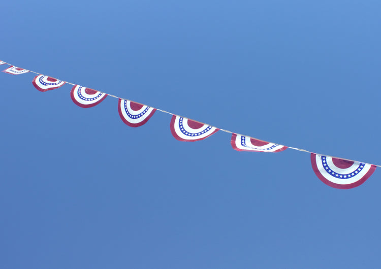 9"x12" Stars & Stripes Patriotic Bunting Pennant String - 60'