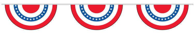 9"x12" Stars & Stripes Patriotic Bunting Pennant String - 60'