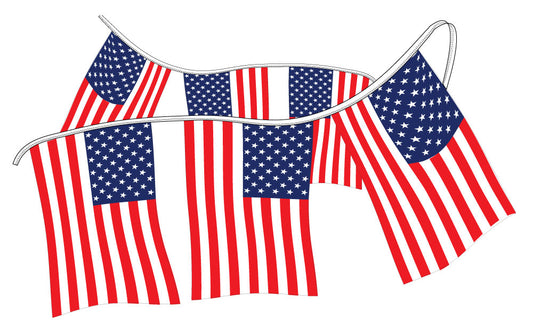 12"x18" USA Pennant String - 60'