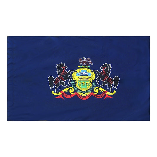 3x5 Pennsylvania State Indoor Flag with Polehem Sleeve