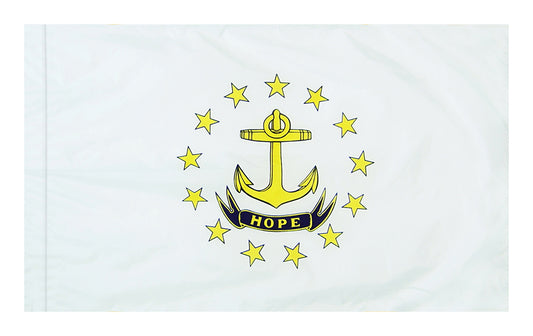 3x5 Rhode Island State Indoor Flag with Polehem Sleeve