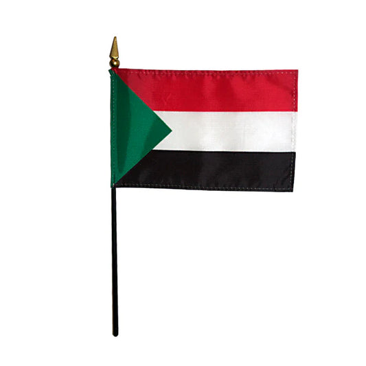4"x6" Sudan Poly-Silk Handheld Stick Flag