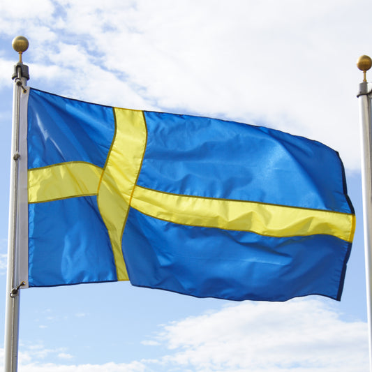 5x8 Sweden Outdoor Sewn Nylon Flag