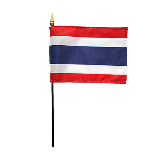4"x6" Thailand Poly-Silk Handheld Stick Flag