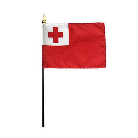 4"x6" Tonga Poly-Silk Handheld Stick Flag