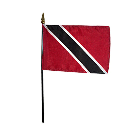 4"x6" Trinidad & Tobago Poly-Silk Handheld Stick Flag