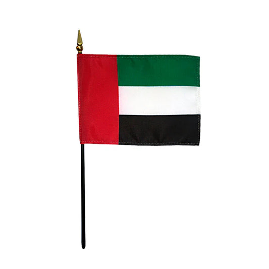 4"x6" United Arab Emirates Poly-Silk Handheld Stick Flag