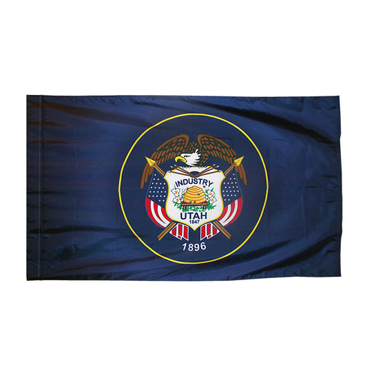 3x5 Utah State Indoor Flag with Polehem Sleeve