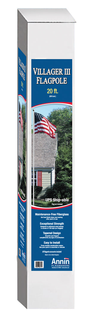 20' Fiberglass  3-piece Flagpole