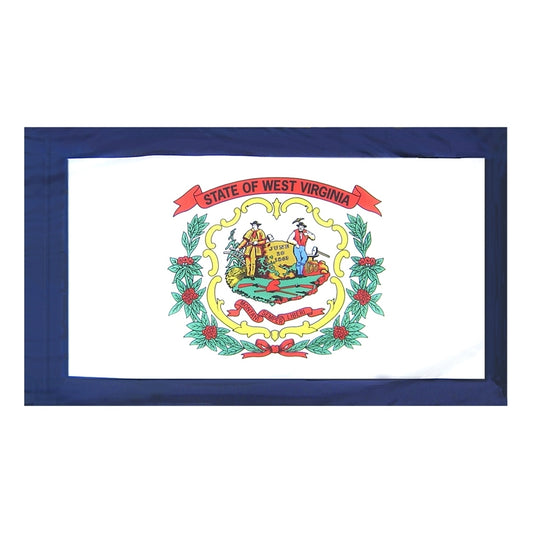 3x5 West Virginia State Indoor Flag with Polehem Sleeve