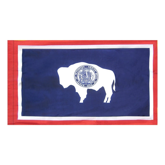 3x5 Wyoming State Indoor Flag with Polehem Sleeve