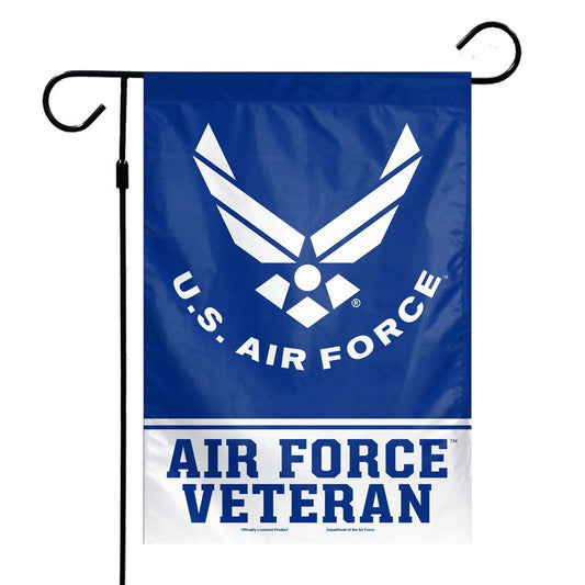 US Air Force Veteran Printed Garden Flag; Polyester 12"x18"