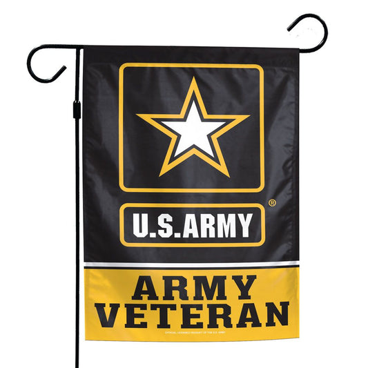 US Army Veteran Printed Garden Flag; Polyester 12"x18"