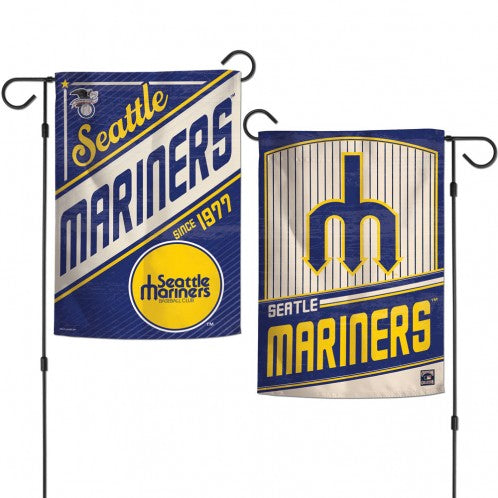 12.5"x18" Seattle Mariners Retro Double-Sided Garden Flag