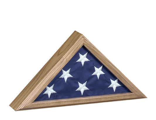Oak Finish Wood Flag Case for 3x5 Flag