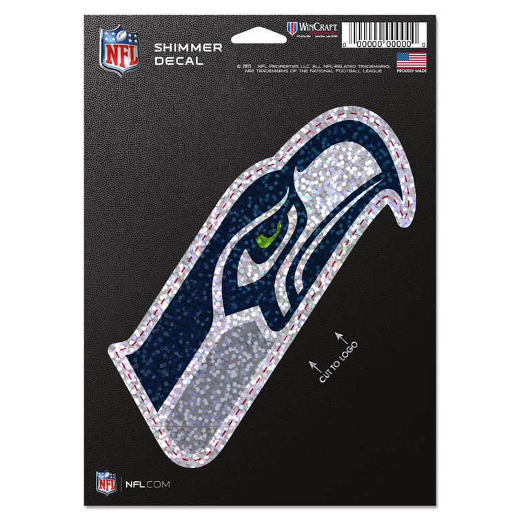 5"'x7" Seattle Seahawks Shimmer Decal