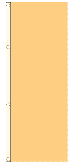 8x3 Solid Color Nylon Attraction Flag - Buff