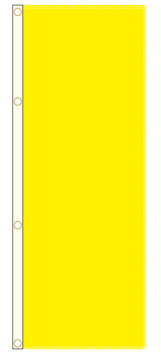 8x3 Solid Color Nylon Attraction Flag - Lemon Yellow