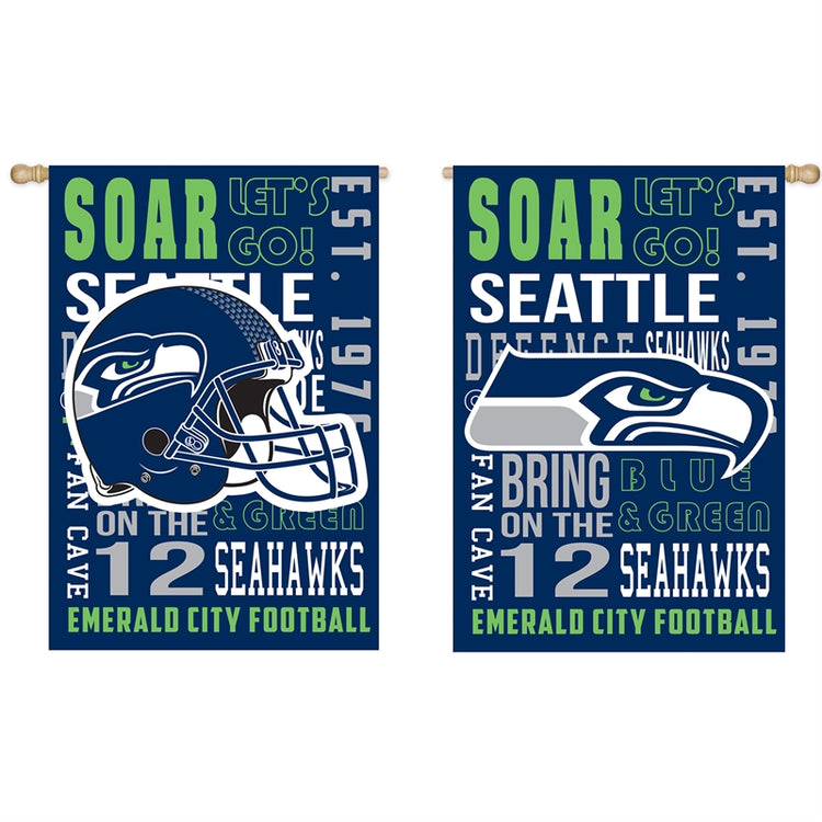 29"x43" Seattle Seahawks Double-Sided House Flag