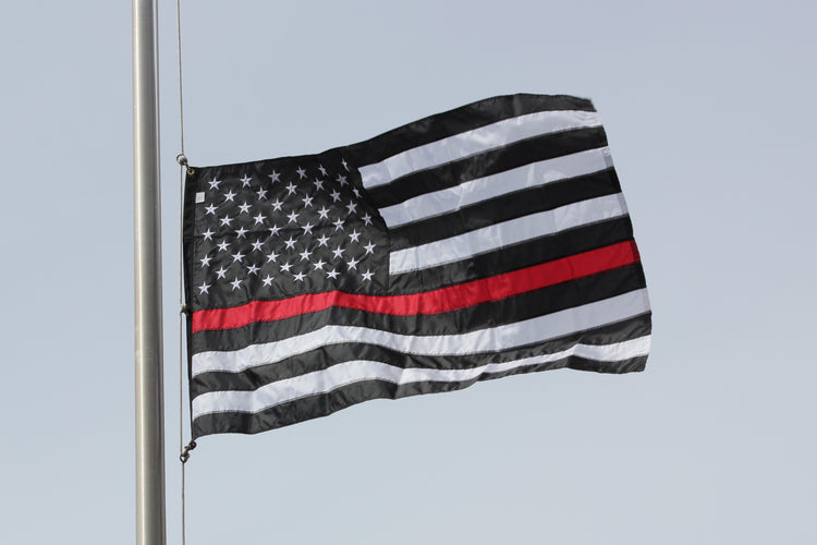 3x5 Thin Red Line American Outdoor Nylon Flag