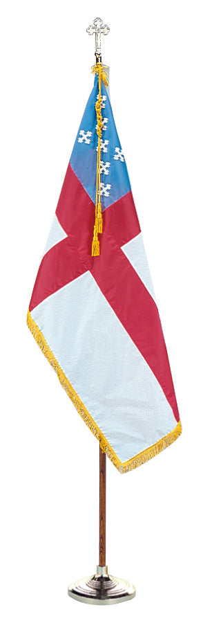 4x6 Episcopal Sewn Nylon Indoor/Parade Flag with Polehem & Fringe