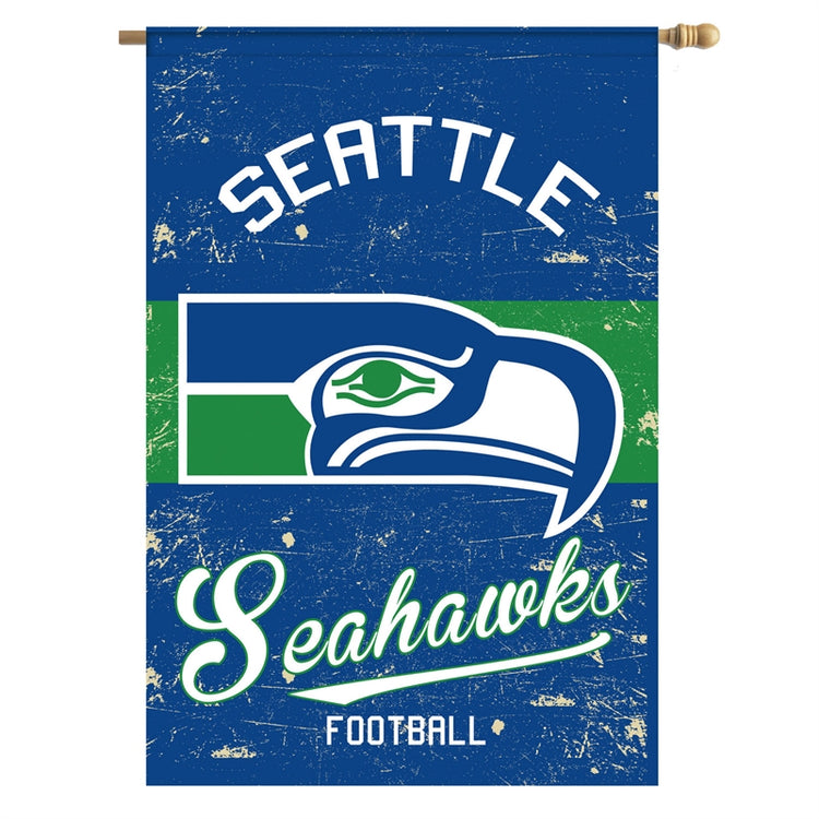 12.5"x18" Seattle Seahawks Retro Garden Flag
