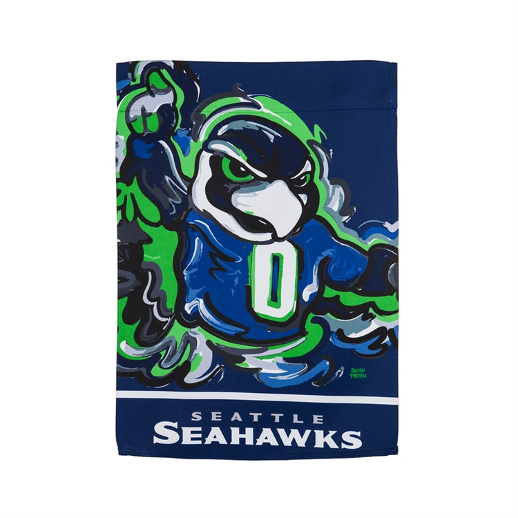 12.5"x18" Seattle Seahawks Blitz Garden Flag