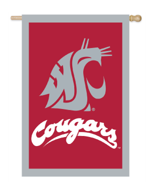 28"x44" Washington State University Cougars Sewn House Flag