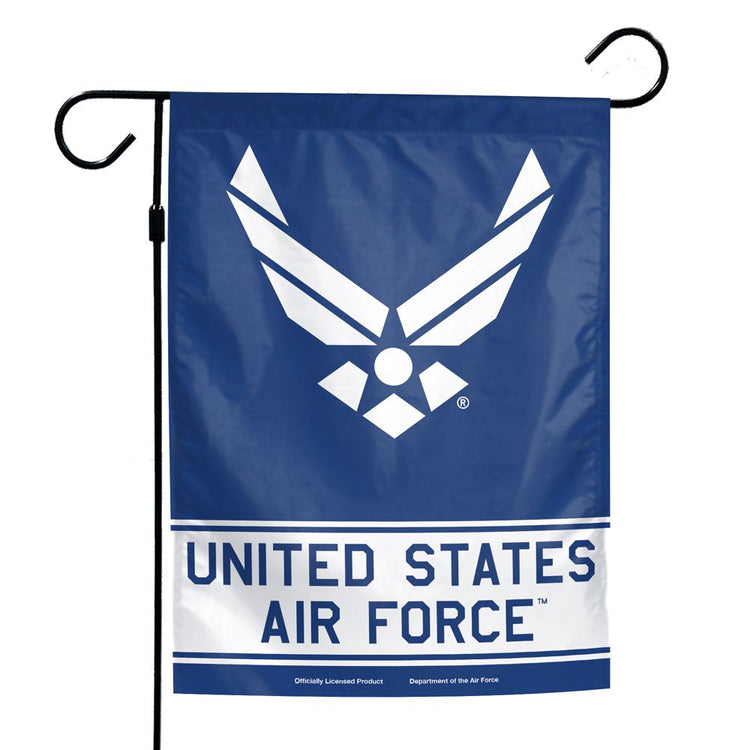 US Air Force Wings Logo Printed Garden Flag; Polyester 12"x18"