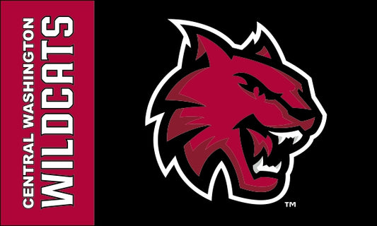 3x5 Central Washington University Wildcats Outdoor Flag