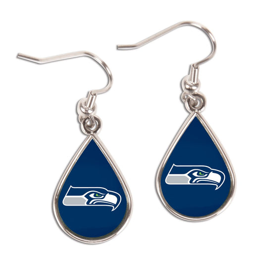 Seattle Seahawks Teardrop Logo Earrings
