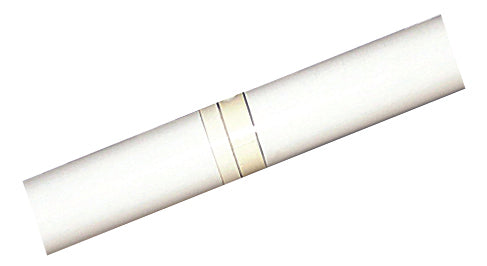 5'x1" 2-Piece White Aluminum Tangle Free Rotating Pole