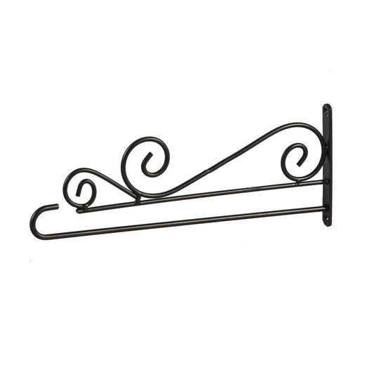 Scroll Metal Garden Flag Bracket - Black