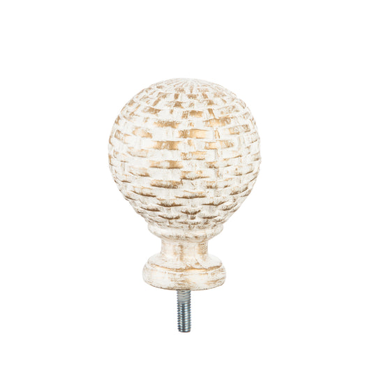 Basketweave Metal Finial for Telescoping House Pole