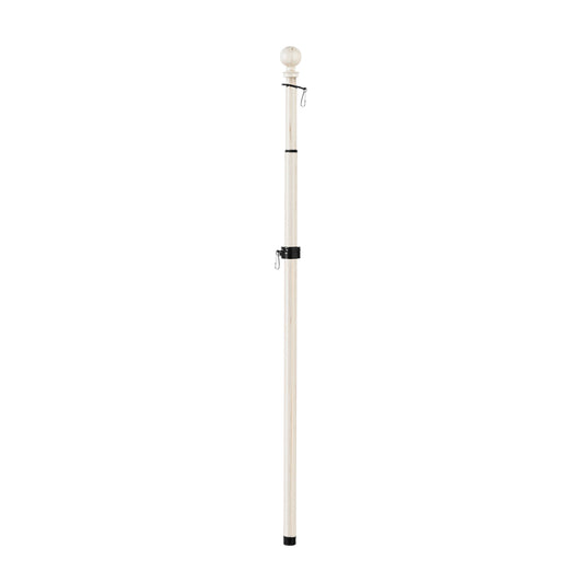 5' Adjustable Ivory Metal House Flagpole