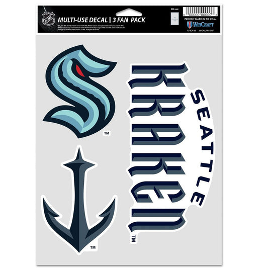 5.5"x7.75" Seattle Kraken Multi-Use Decal Sheet