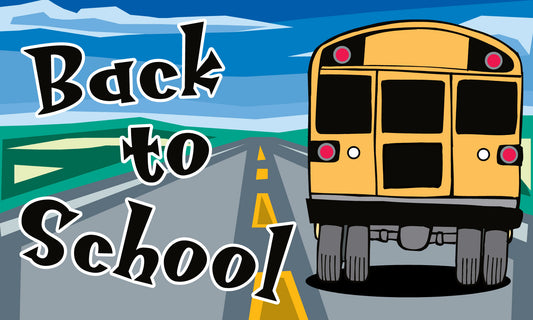 2x3 Back to School Bus Outdoor Nylon Flag